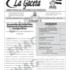 La Gaceta N° 35,819 del 11 de enero de 2022